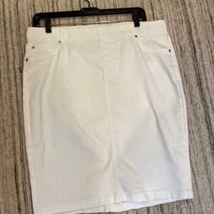 Liverpool white denim skirt